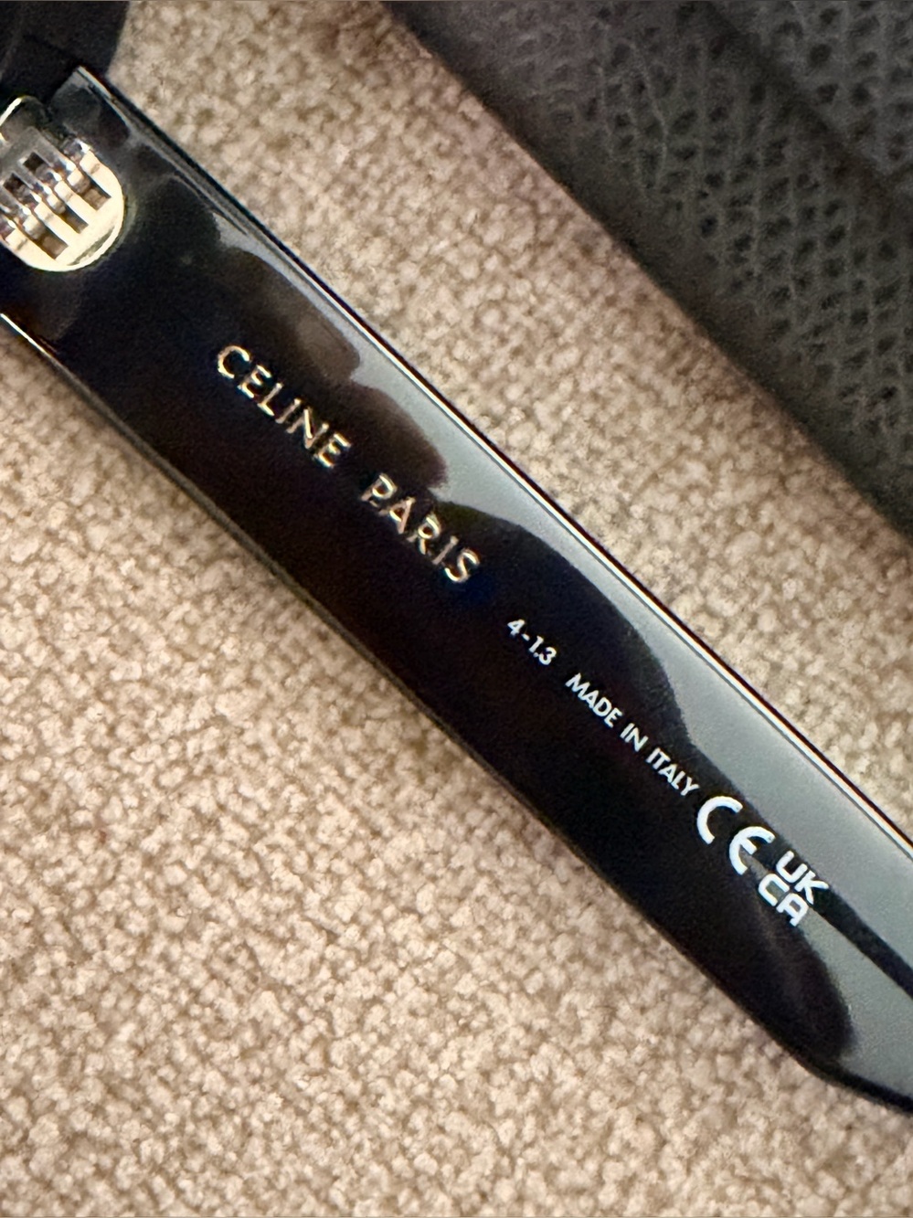 Celine Triomphe Logo Oval Acetate Sunglasses 🕶️ All Black - Picture 7 of 12